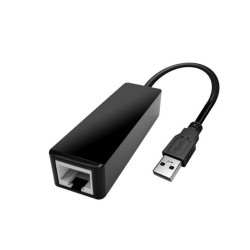 Powertech Converter USB 2.0 σε Gigabit Ethernet LAN, 0.2m, Μαύρο